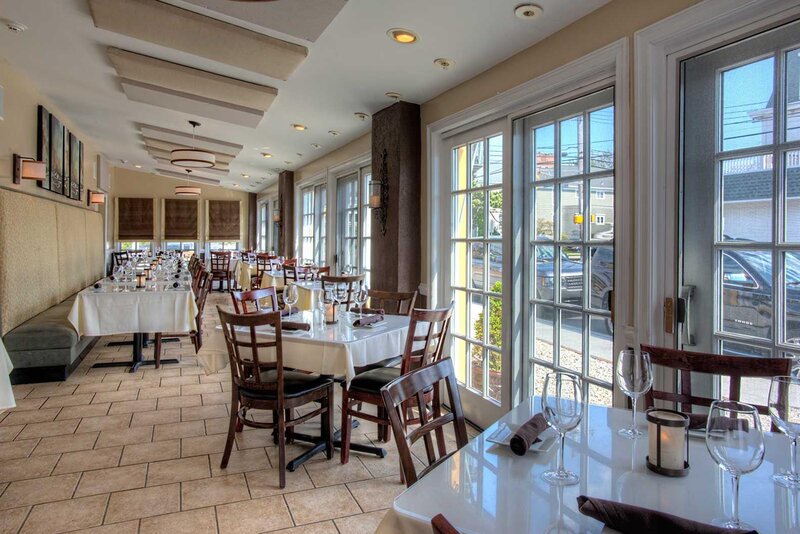 Dining room with view of outside