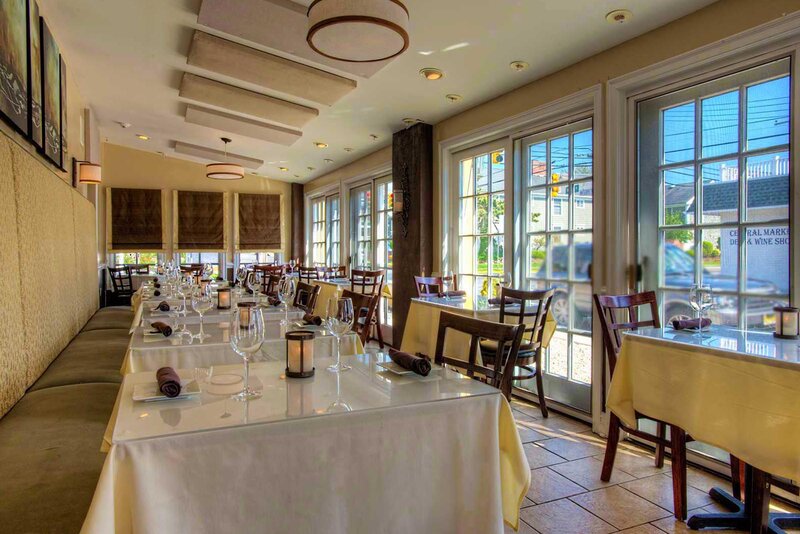 Dining room with booth seating